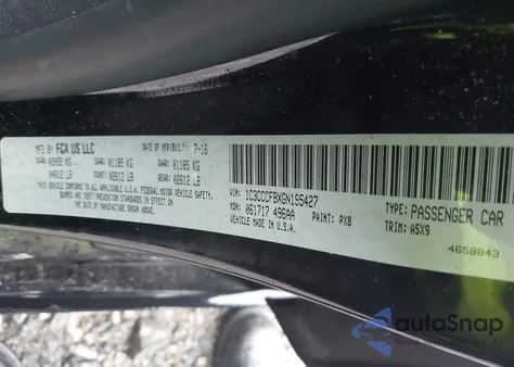 2016 Chrysler 200 Touring z USA, uszkodzony, nr VIN 1C3CCCFBXGN195427